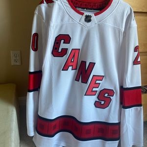 Caroline’s hurricanes authentic AHO jersey